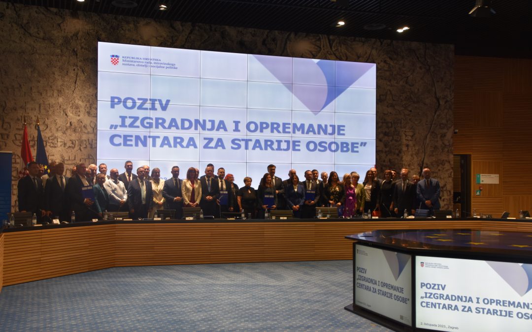 Svečano uručenje Ugovora o dodjeli bespovratnih sredstava – Gradu Dugoj Resi 6,1 milijuna eura za izgradnju i opremanje centra za starije