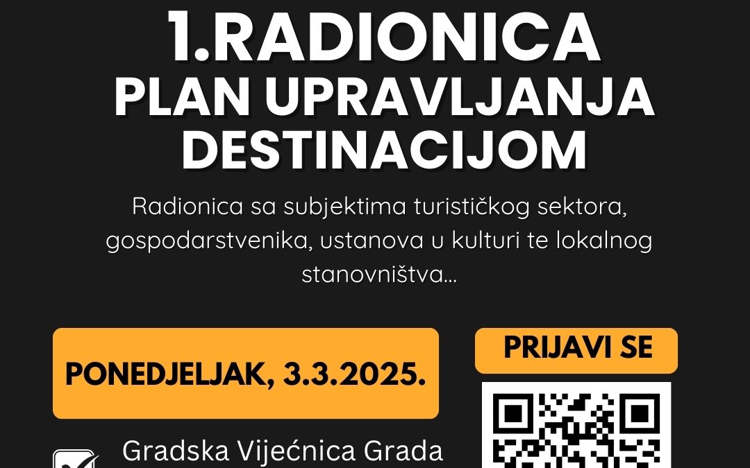 Poziv na radionicu izrade Plana upravljanja destinacijom Četiri rijeke