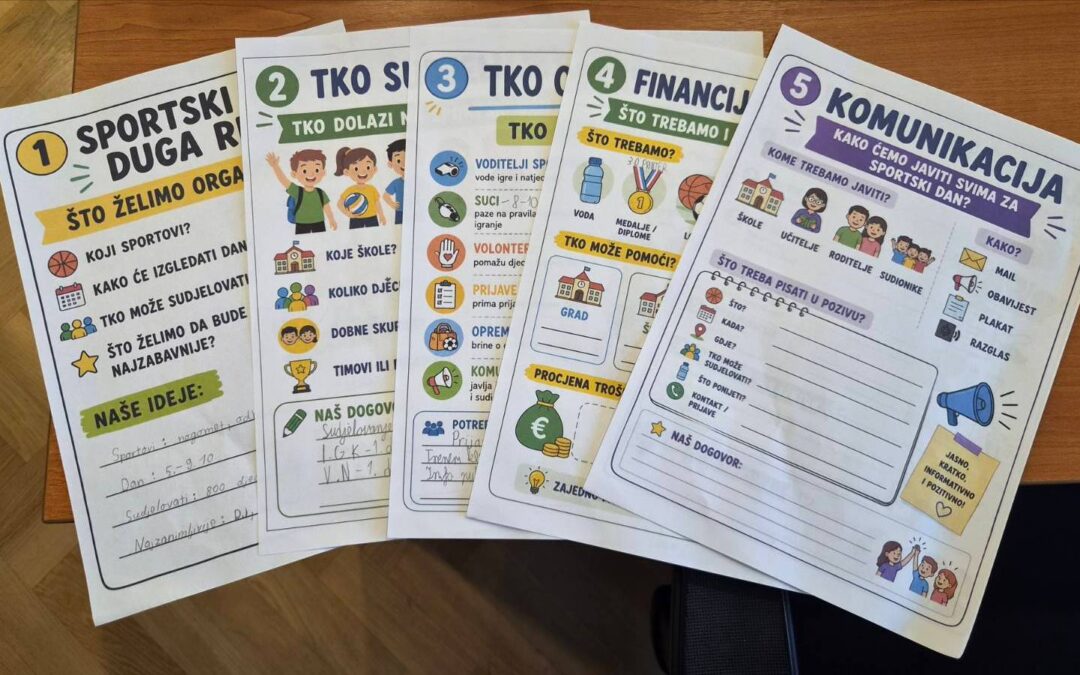 6. sjednica – radionica “Od promjene do stvarnosti: organiziramo naš sportski dan